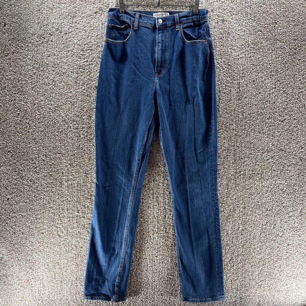 Abercrombie & Fitch 90s Slim Straight Ultra High Rise Jeans Women's 30/10 Curve